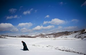 Winterlandschaft in der Mongolei