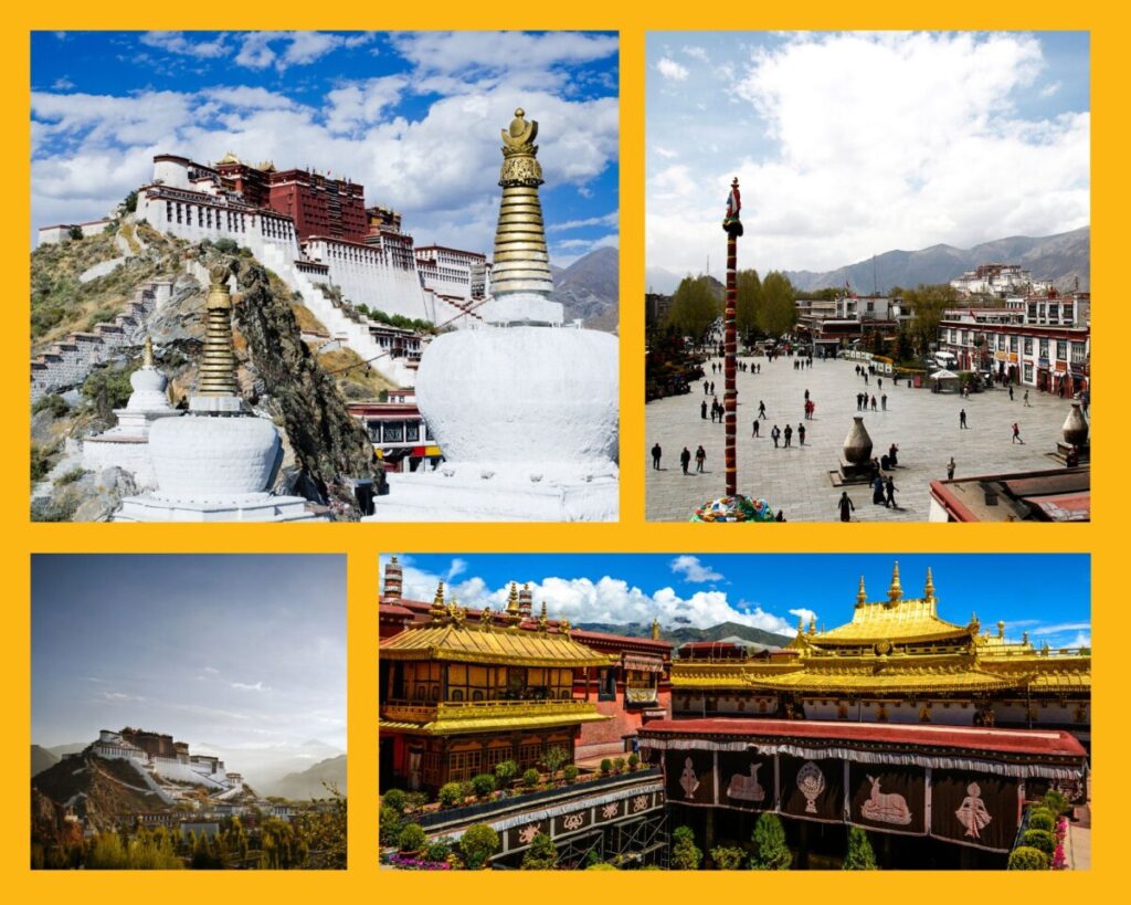 Lhasa mit dem Potala-Palast, Barkhor Square und Jokhang-Tempel