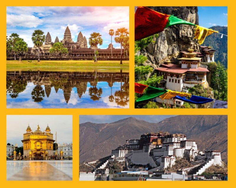 Religiöse Stätten in Asien: Angkor Wat, Tiger´s Nest, Goldener Tempel, Lhasa