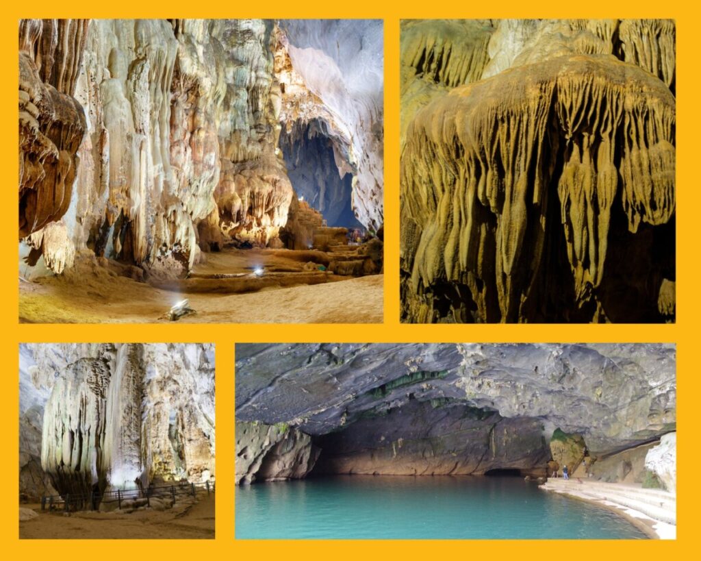 Verschiedene Höhlen im Phong Nha-Ke Bang Nationalpark