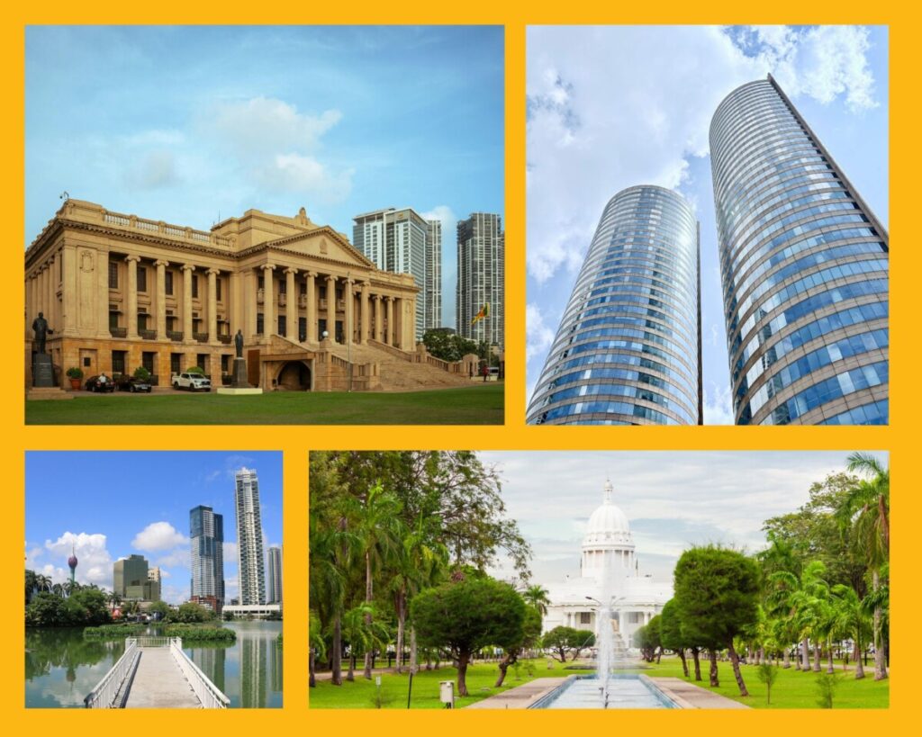 Tradition und Moderne: koloniale und hochmoderne Gebäude prägen Colombo