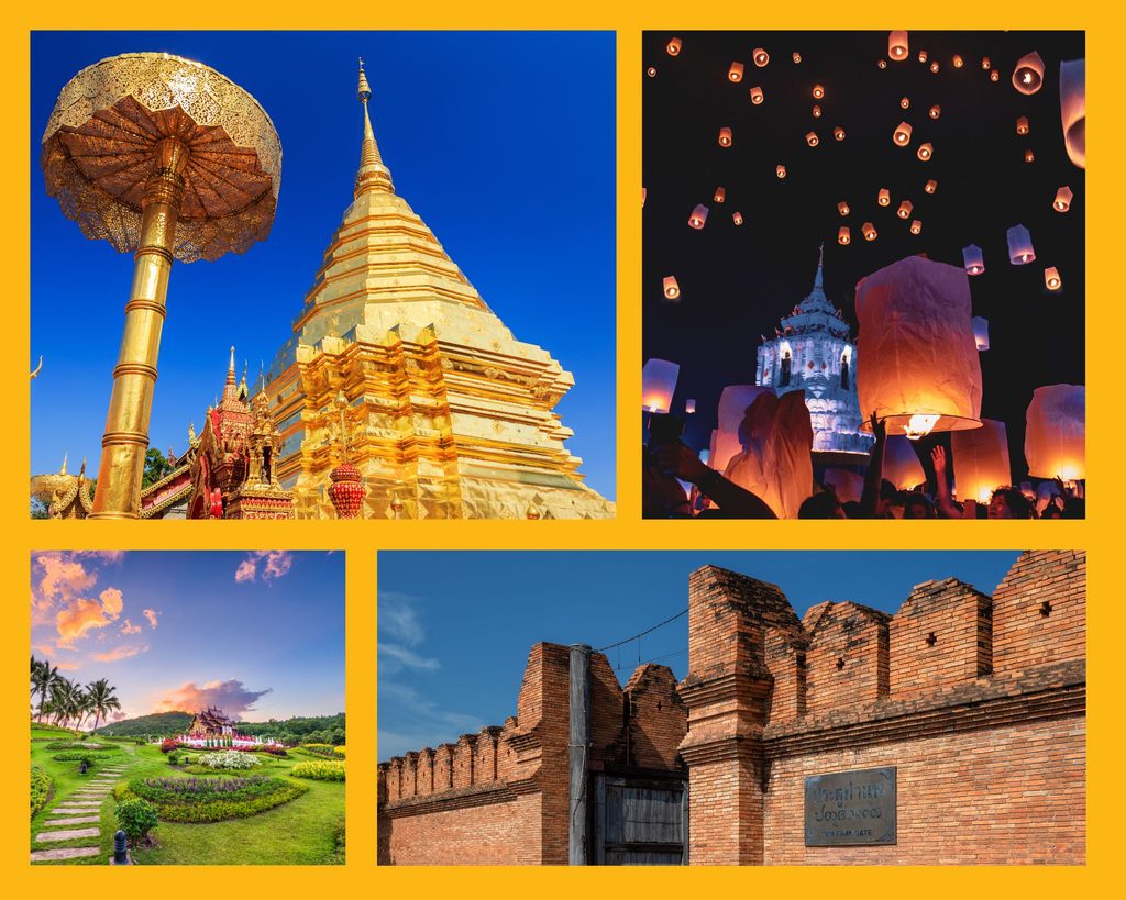 Chiang Mai: Wat Doi Suthep, Laternenfest, Royal Flora Ratchaphruek Park und Stadtmauer