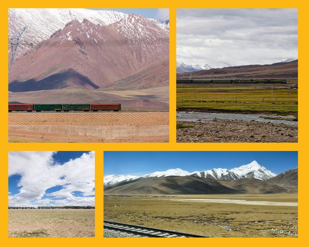 Die Qinghai-Tibet-Bahn im tibetischen Hochland